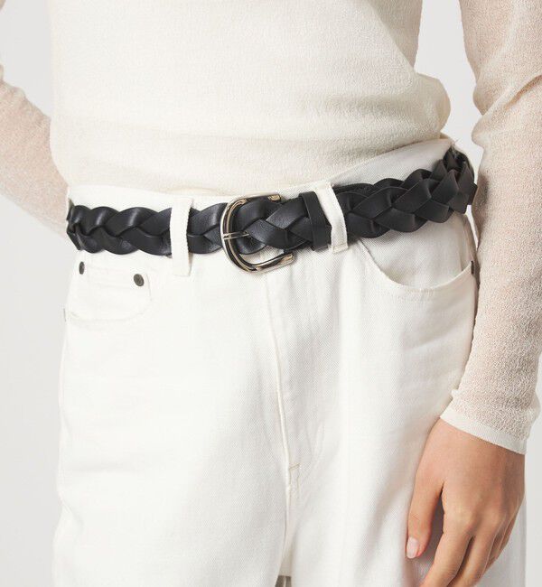 UNITED ARROWS green label relaxing「ミツアミ メッシュベルト」|ベルト|BLACK