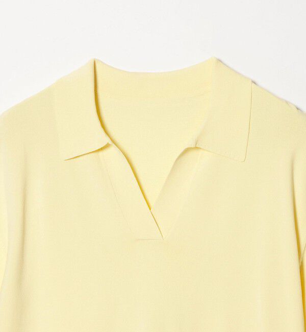 UNITED ARROWS green label relaxing「【WEB限定】＜at ease＞エリツキ スキッパー ニット 接触冷感 UVカット 遮熱」|ニット・セーター|