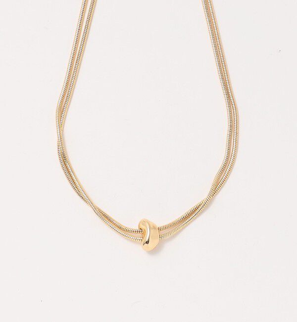 BEAUTY&YOUTH UNITED ARROWS「スネークチェーン&times;ビーンモチーフ 2連ネックレス」|ネックレス|