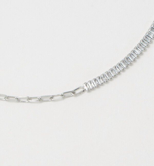 BEAUTY&YOUTH UNITED ARROWS「スクエア ビジュー&times;チェーン ネックレス」|ネックレス|