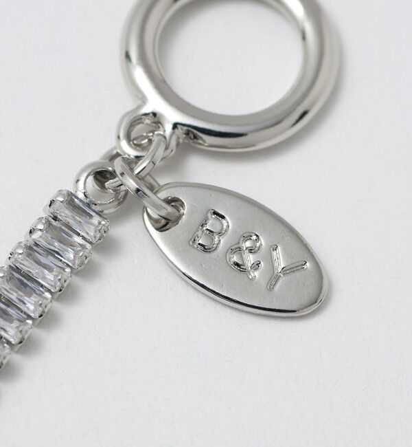 BEAUTY&YOUTH UNITED ARROWS「スクエア ビジュー&times;チェーン ネックレス」|ネックレス|