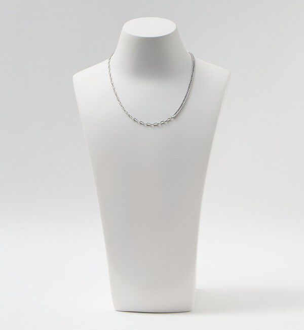 BEAUTY&YOUTH UNITED ARROWS「スクエア ビジュー&times;チェーン ネックレス」|ネックレス|