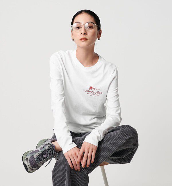 BEAUTY&YOUTH UNITED ARROWS「【別注】＜WAVE UNION＞プリントロングスリーブTシャツ」|Tシャツ・カットソー|