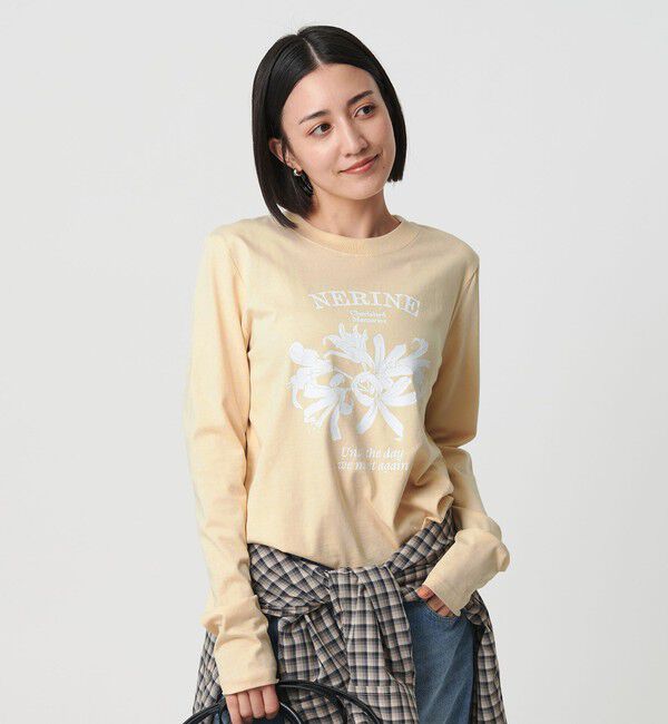 BEAUTY&YOUTH UNITED ARROWS「【別注】＜WAVE UNION＞プリントロングスリーブTシャツ」|Tシャツ・カットソー|