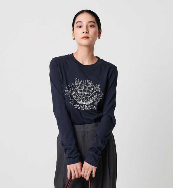 BEAUTY&YOUTH UNITED ARROWS「【別注】＜WAVE UNION＞プリントロングスリーブTシャツ」|Tシャツ・カットソー|