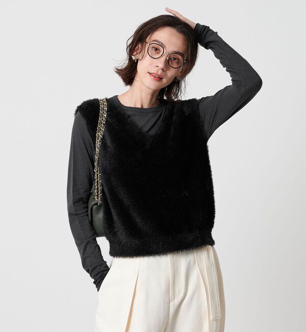 BEAUTY&YOUTH UNITED ARROWS「シャギーVネック ニットベスト」|ベスト・ジレ|
