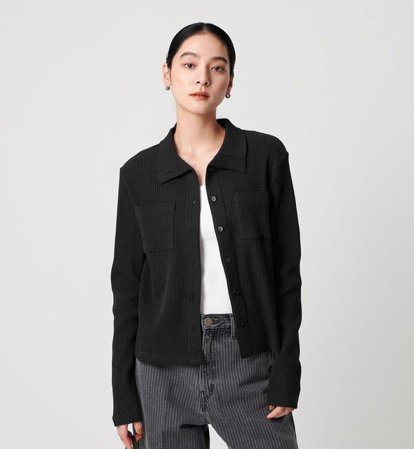 BEAUTY&YOUTH UNITED ARROWS「コットン リブハイネックカーディガン ウォッシャブル」|カーディガン|DK.GRAY