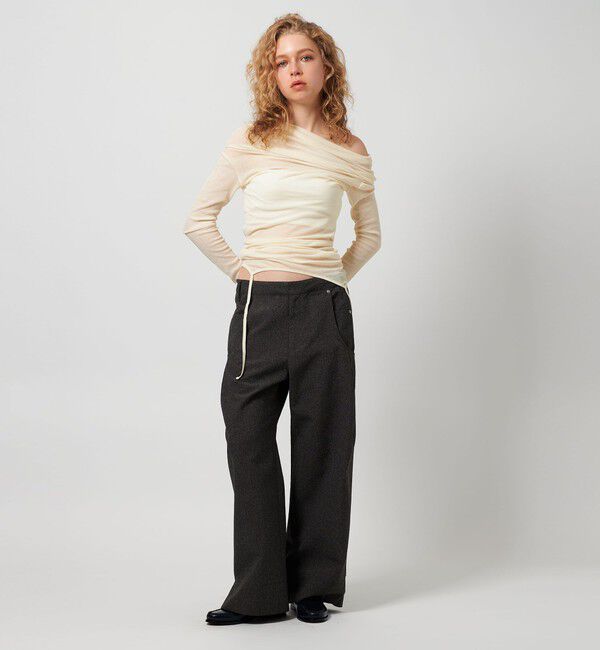 ATTISESSION「＜ATTISESSION＞コットン ナイロン リブ マルチウェイ トップス」|Tシャツ・カットソー|