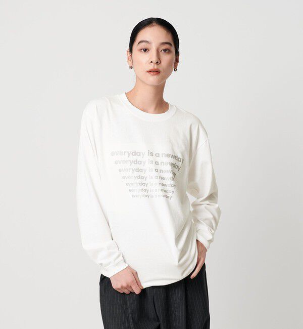 BEAUTY&YOUTH UNITED ARROWS「【別注】＜OAFISH＞プリントロングスリーブTシャツ」|Tシャツ・カットソー|WHITE