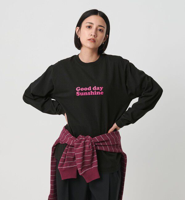 BEAUTY&YOUTH UNITED ARROWS「【別注】＜OAFISH＞プリントロングスリーブTシャツ」|Tシャツ・カットソー|BLACK