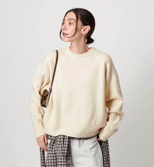 BEAUTY&YOUTH UNITED ARROWS「ウールカシミヤ アクア クルーネックニット」|ニット・セーター|