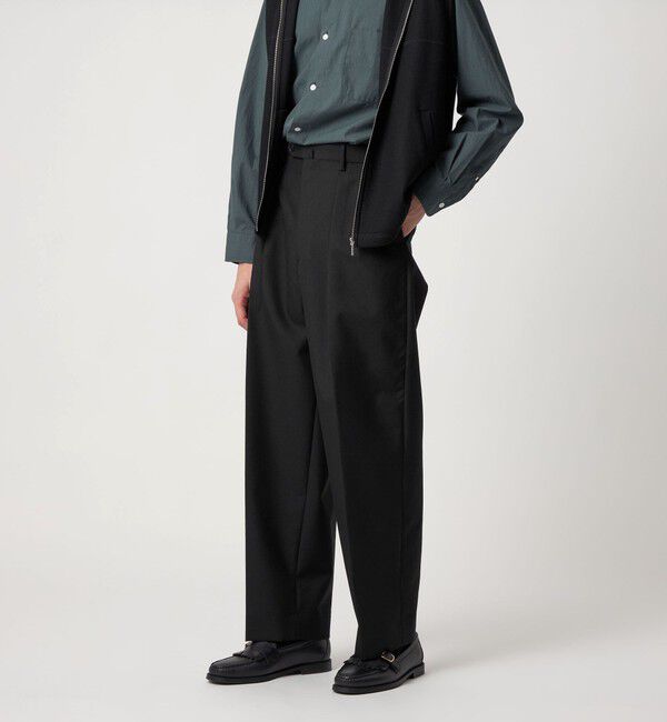 STEVEN ALAN「＜Steven Alan＞ ウール オックスフォード イン ツープリーツ ドレス トラウザーズ」|スラックス|