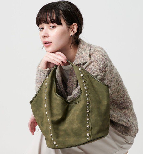 BEAUTY&YOUTH UNITED ARROWS「スタッズ ワンハンドル ショルダーバッグ」|ショルダー・メッセンジャー|OLIVE