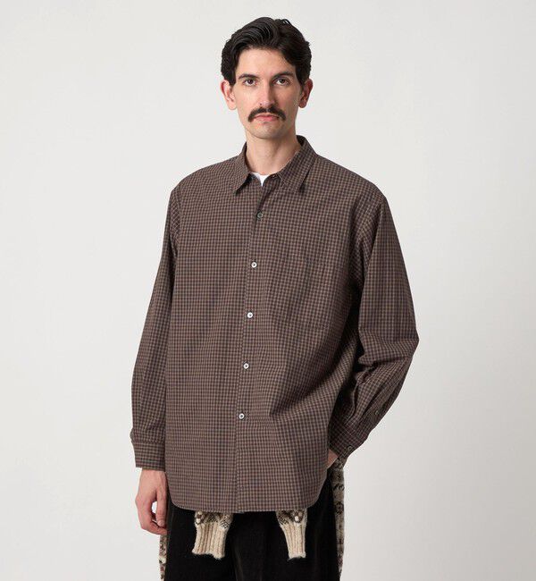 STEVEN ALAN「＜Steven Alan＞ ポプリン グラフチェック レギュラーカラー シャツ LOOSE」|シャツ・ブラウス|