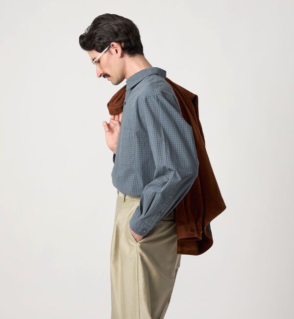 STEVEN ALAN「＜Steven Alan＞ ポプリン グラフチェック レギュラーカラー シャツ LOOSE」|シャツ・ブラウス|