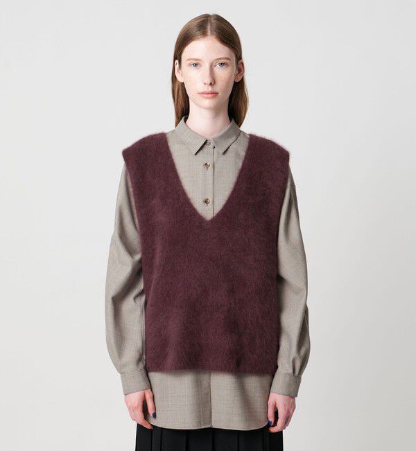 STEVEN ALAN「＜Steven Alan＞オーストラリアンウール ミックス ニットベスト」|ベスト・ジレ|