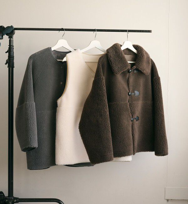 BEAUTY&YOUTH UNITED ARROWS「【WEB限定】ボア&times;フェイクムートン ループボタンジャケット 2WAY」|その他|