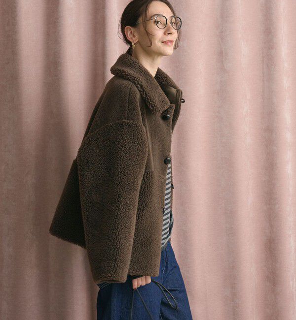 BEAUTY&YOUTH UNITED ARROWS「【WEB限定】ボア&times;フェイクムートン ループボタンジャケット 2WAY」|その他|
