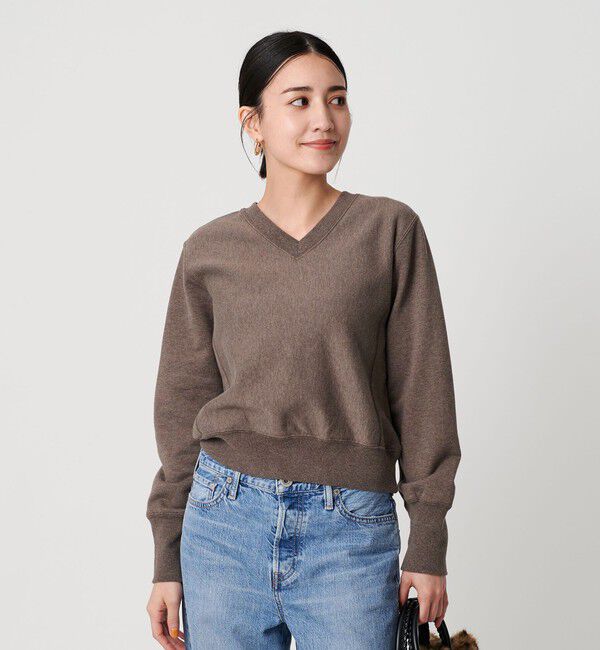BEAUTY&YOUTH UNITED ARROWS「Vネックコンパクト スウェットプルオーバー」|スウェット・ジャージ|