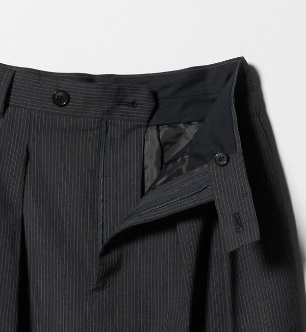 BEAUTY&YOUTH UNITED ARROWS「毛ブレンド ストライプ タックロングスカート  防シワ ウォッシャブル」|スカート|