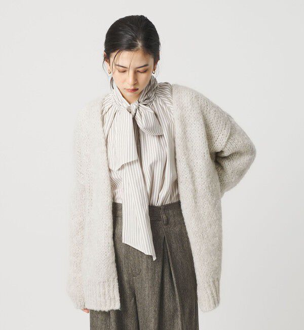 BEAUTY&YOUTH UNITED ARROWS「【別注】＜TRICOTS JEAN MARC＞ミドルゲージ ノーボタンカーディガン」|カーディガン|NATURAL