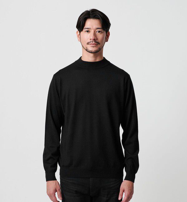 BEAUTY&YOUTH UNITED ARROWS「【WEB限定 WARDROBE SMART】マシーンウォッシャブル ウールミックス ジャケット クルーネック」|ニット・セーター|