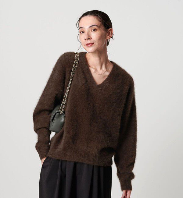 BEAUTY&YOUTH UNITED ARROWS「フォックスカシミヤブレンド Vネックニットプルオーバー」|ニット・セーター|