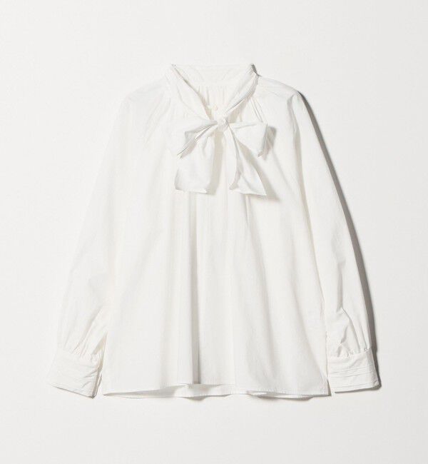 BEAUTY&YOUTH UNITED ARROWS「コットン ソリッド&ストライプ ボウタイブラウス」|シャツ・ブラウス|