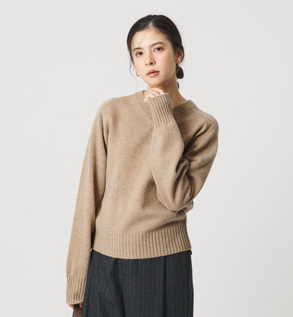 BEAUTY&YOUTH UNITED ARROWS「ウールナイロンブレンド Vネックニットプルオーバー」|ニット・セーター|BEIGE