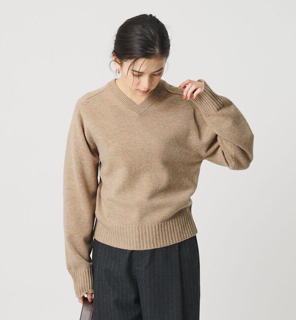 BEAUTY&YOUTH UNITED ARROWS「ウールナイロンブレンド Vネックニットプルオーバー」|ニット・セーター|