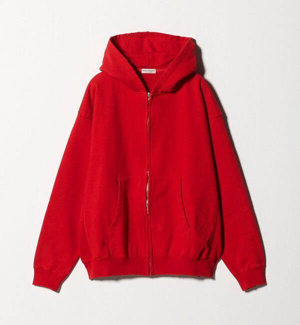 BEAUTY&YOUTH UNITED ARROWS「クラッシュ スウェット ジップ フーディ」|パーカー|