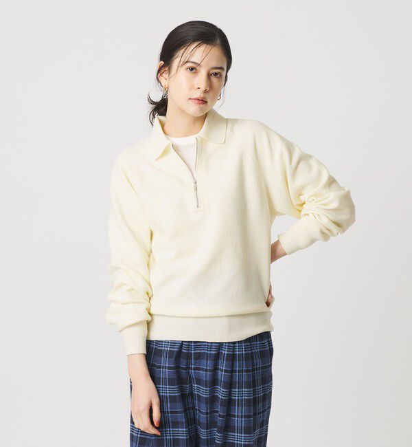BEAUTY&YOUTH UNITED ARROWS「カノコニット ハーフジッププルオーバー ウォッシャブル」|ニット・セーター|