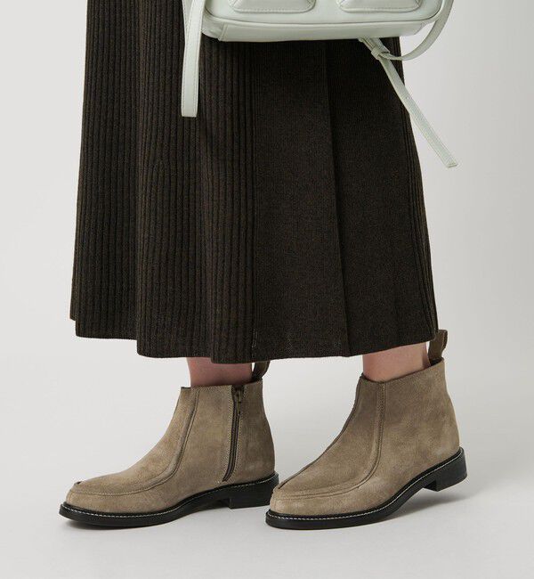 BEAUTY&YOUTH UNITED ARROWS「スエード Uチップ ショートブーツ」|ロングブーツ|