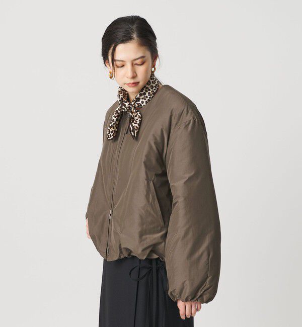 BEAUTY&YOUTH UNITED ARROWS「ポリエステルブレンド ノーカラーバルーンジップブルゾン」|ブルゾン・スタジャン|