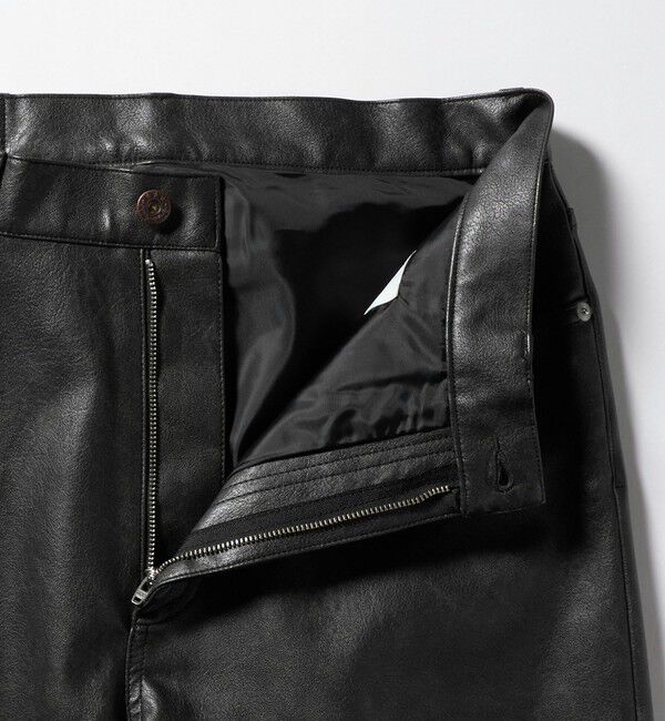 MONKEY TIME「レザーライク 5P パンツ」|チノ|