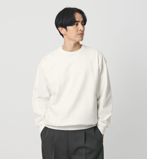 BEAUTY&YOUTH UNITED ARROWS「ハイバルキー クルーネック スウェット」|Tシャツ・カットソー|OFF WHITE