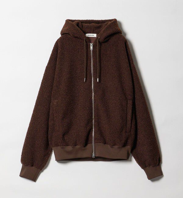 MONKEY TIME「ボアフリース フルジップ フーディー」|カーディガン|
