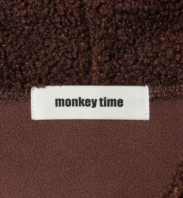 MONKEY TIME「ボアフリース フルジップ フーディー」|カーディガン|