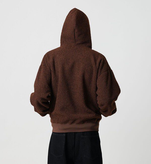 MONKEY TIME「ボアフリース フルジップ フーディー」|カーディガン|