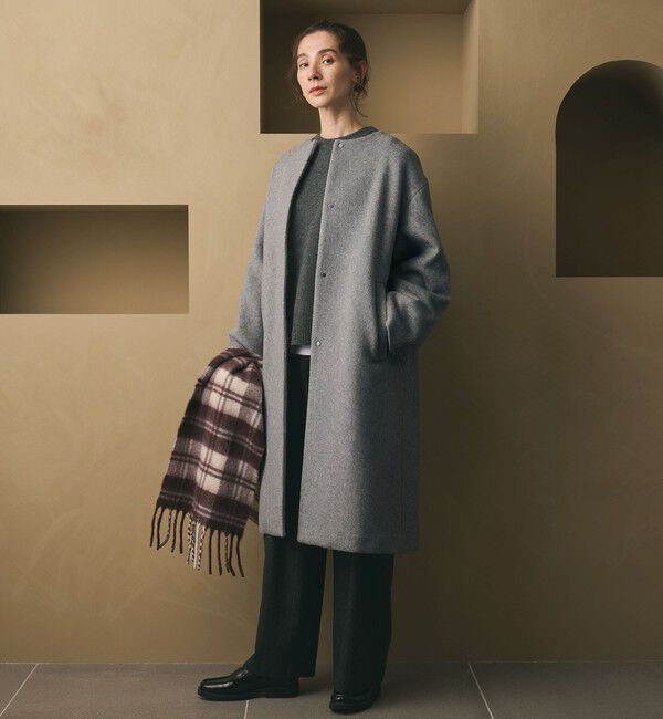 BEAUTY&YOUTH UNITED ARROWS「毛ナイロン ノーカラーコート」|ノーカラーコート|