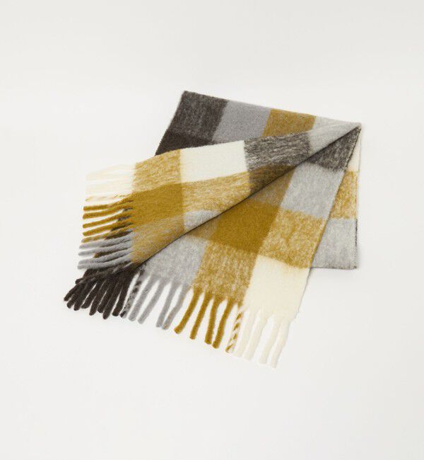 BEAUTY&YOUTH UNITED ARROWS「ブラッシュド ブロックチェック マフラー」|マフラー|