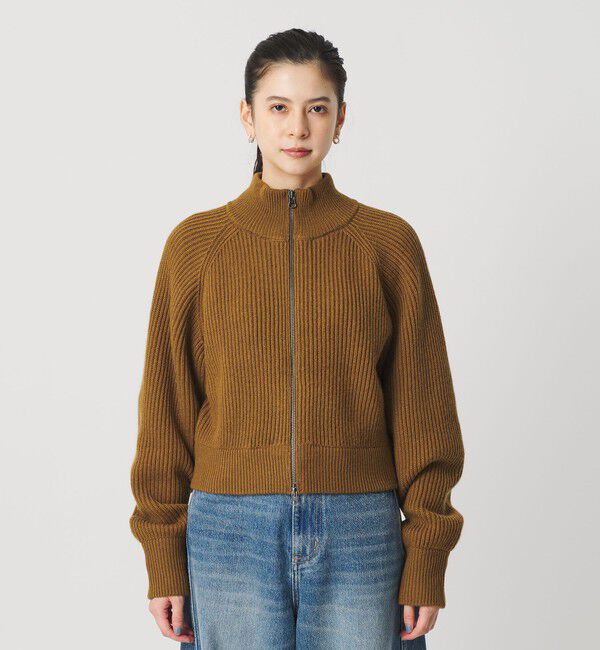 BEAUTY&YOUTH UNITED ARROWS「ウールブレンドアゼ ジップショートカーディガン」|カーディガン|