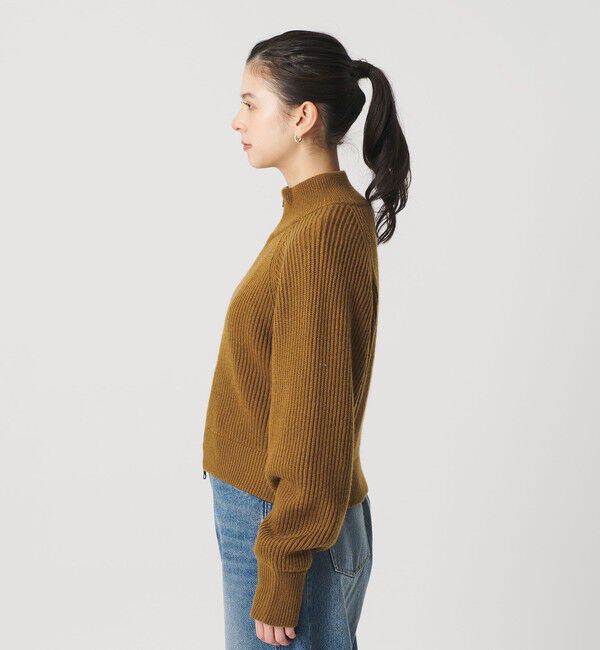 BEAUTY&YOUTH UNITED ARROWS「ウールブレンドアゼ ジップショートカーディガン」|カーディガン|