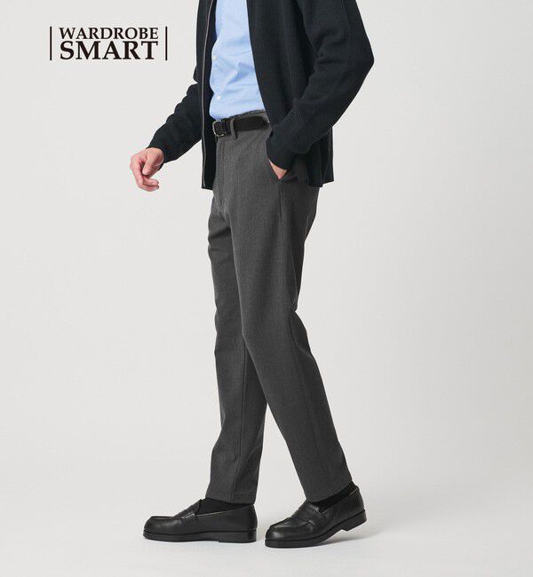 BEAUTY&YOUTH UNITED ARROWS「【WEB限定 WARDROBE SMART】ポリエステル レーヨン アクリル サキソニー スキニー イージーパンツ」|チノ|DK.GRAY