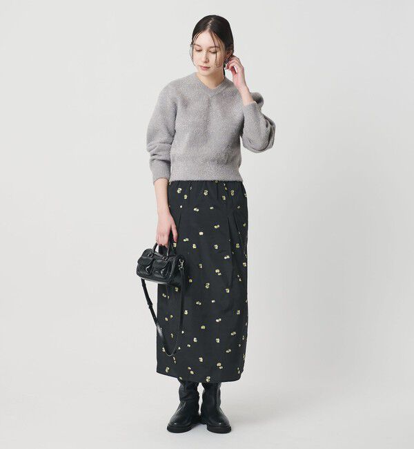 BEAUTY&YOUTH UNITED ARROWS「ラメフェザー Vネックニットプルオーバー」|ニット・セーター|