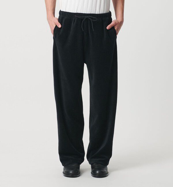MONKEY TIME「ベロア バギー イージー パンツ」|チノ|BLACK