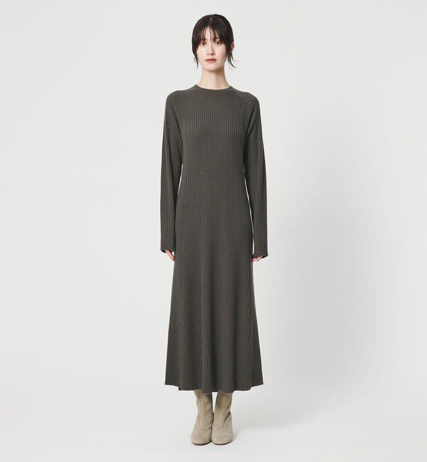 BEAUTY&YOUTH UNITED ARROWS「【WEB限定 Wardrobe DAILY MINIMAL】リブニットフレアワンピース」|ワンピース|
