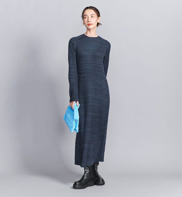 BEAUTY&YOUTH UNITED ARROWS「【WEB限定 Wardrobe DAILY MINIMAL】リブニットフレアワンピース」|ワンピース|