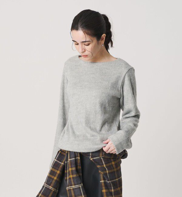BEAUTY&YOUTH UNITED ARROWS「シャギー ボートネックプルオーバー ウォッシャブル」|Tシャツ・カットソー|MD.GRAY
