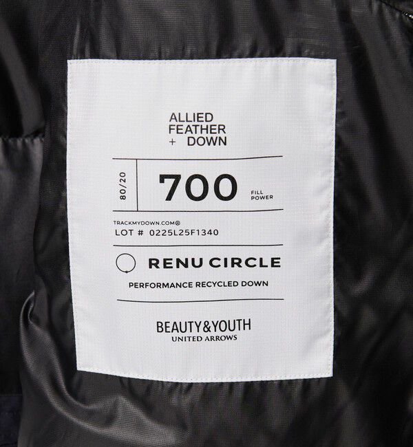 BEAUTY&YOUTH UNITED ARROWS「 小松マテーレ リラックス フード ダウンジャケット 700FP 撥水機能」|ダウン|